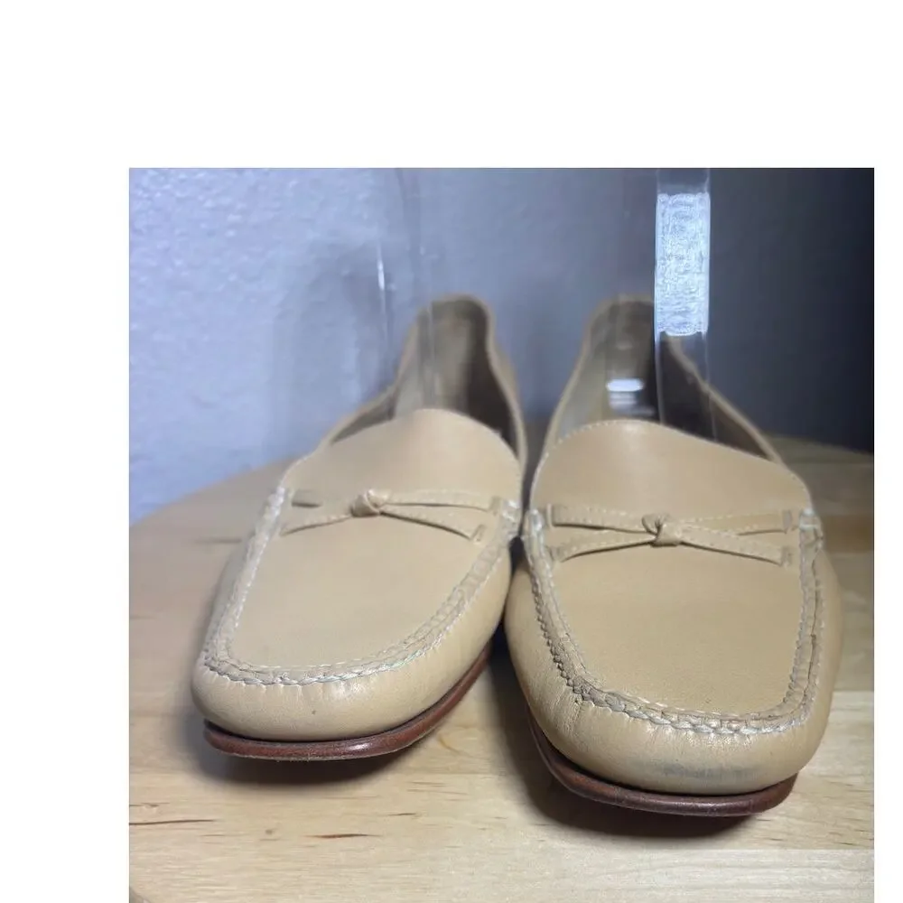 Cole Haan Women's Beige Leather Loafers size 9.5 B